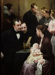 La gota de leche en Belleville: la cirugía del Doctor Variot, la consulta, 1903 (detalle)